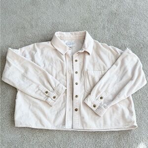 American Eagle Outfitters womens cream colored Corduroy Jacket size m